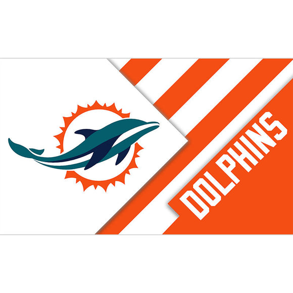Up To 25% OFF Miami Dolphins Flag 3x5 Diagonal Stripes For Sale