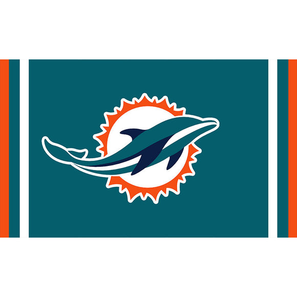 UP TO 25% OFF Miami Dolphins Flags 3x5 Logo Two Strip - Only Today
