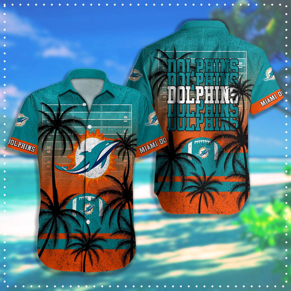 15% SALE OFF Miami Dolphins Hawaiian Shirt Coconut Tree & Ball