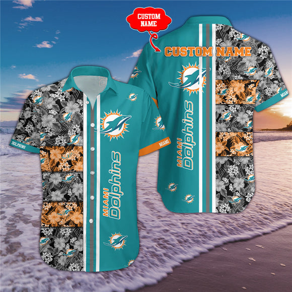 15% SALE OFF Miami Dolphins Hawaiian Shirt Custom Name