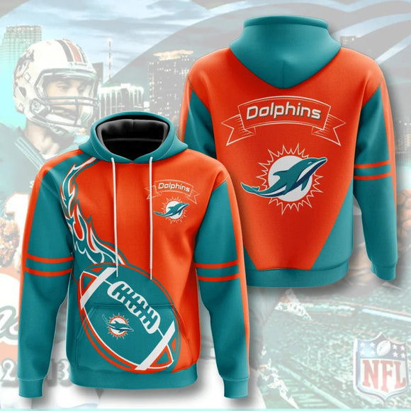 20% SALE OFF Men's Miami Dolphins Hoodies Flame Ball