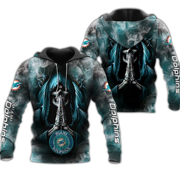 Up To 20% OFF Best Miami Dolphins Skull Hoodies For Men Women