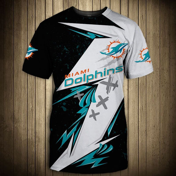 15% SALE OFF Best Black & White Miami Dolphins T Shirt Mens