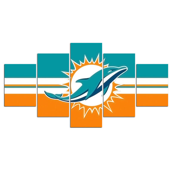 Up to 30% OFF Miami Dolphins Wall Art Cool Logo Canvas Print