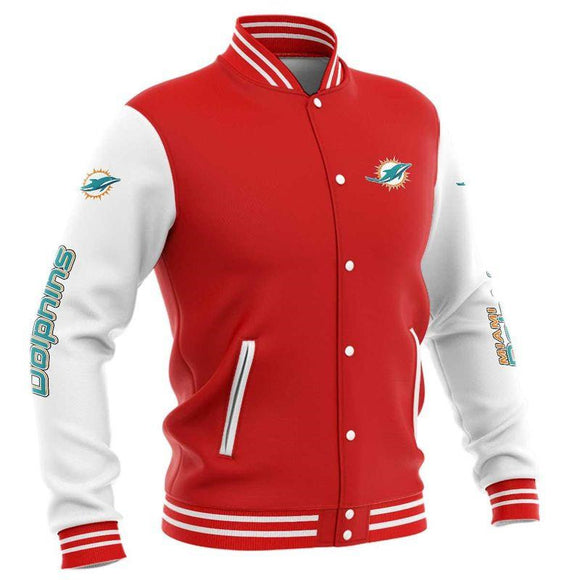 18% SALE OFF Men’s Miami Dolphins Full-nap Jacket On Sale