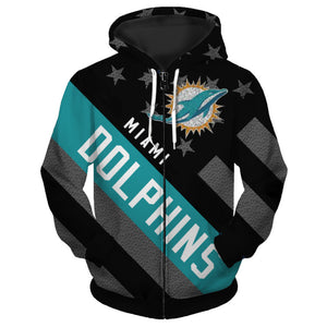 Up To 20% OFF Miami Dolphins Zip Up Hoodies Banner For Sale