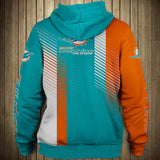 11% OFF Miami Dolphins Zipper Hoodie Stripe - Limited Time Offer