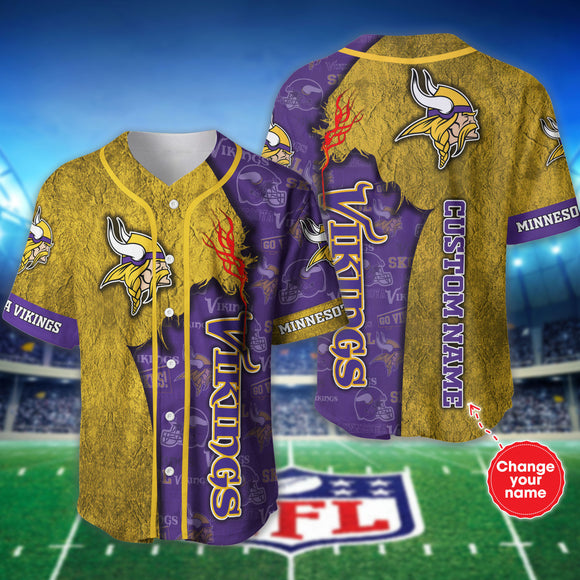 20% OFF Best Minnesota Vikings Baseball Jersey Shirt Custom Name