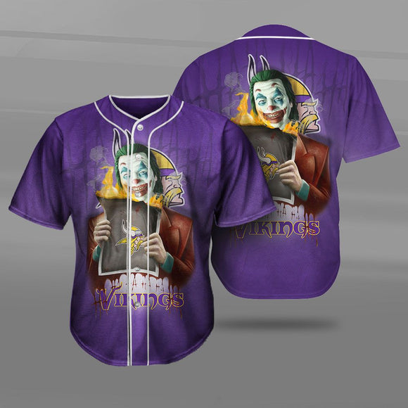UP To 20% OFF Best Minnesota Vikings Baseball Jersey Shirt Joker Graphic