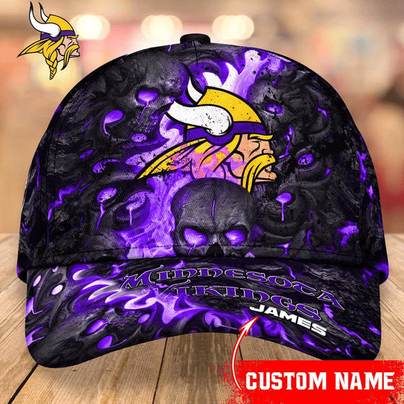 The Best Cheap Minnesota Vikings Caps Skull Custom Name