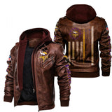 30% OFF Minnesota Vikings Faux Leather Jacket - Limited Time Offer