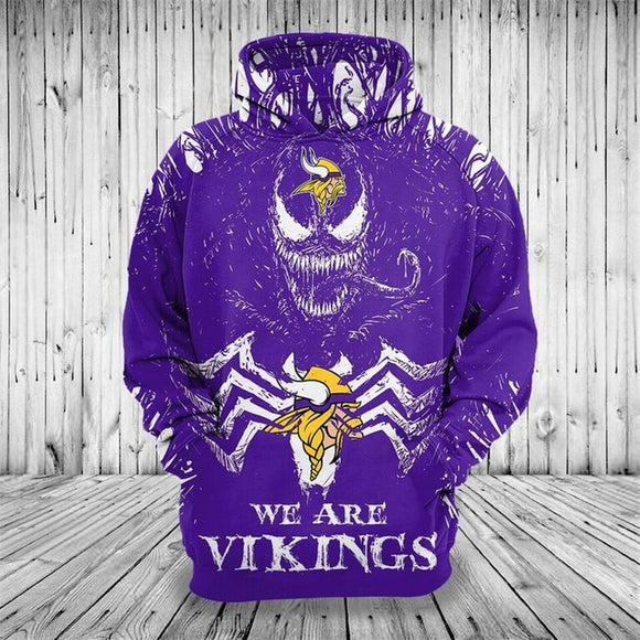 20% OFF Hot Sale Minnesota Vikings Hoodie – Venom Hoodie Halloween.