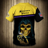 15% SALE OFF Minnesota Vikings T-shirt Skull On Back