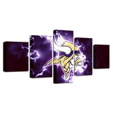 Up To 30% OFF Minnesota Vikings Wall Art Lightning Canvas Print