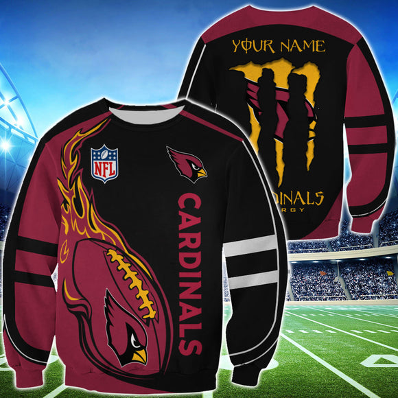 20% OFF Monster Energy Arizona Cardinals Sweatshirt Custom Name