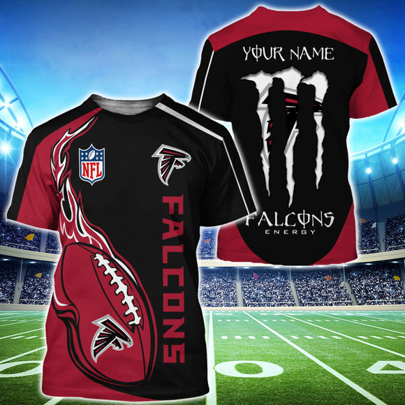15% OFF Monster Energy Atlanta Falcons T shirt Custom Name For Men