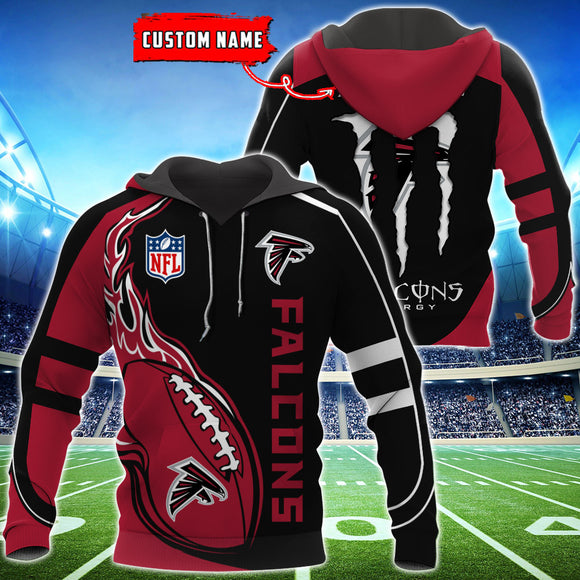 20% OFF Monster Energy Atlanta Falcons Zipper Hoodie Custom Name