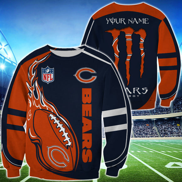 20% OFF Monster Energy Chicago Bears Sweatshirt Custom Name