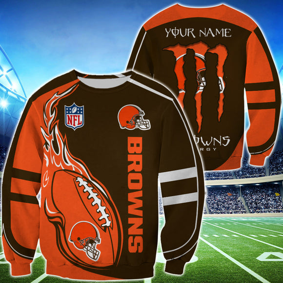 20% OFF Monster Energy Cleveland Browns Sweatshirt Custom Name