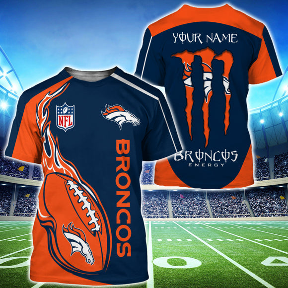 15% OFF Monster Energy Denver Broncos T shirt Custom Name For Men