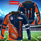20% OFF Monster Energy Denver Broncos Zipper Hoodie Custom Name