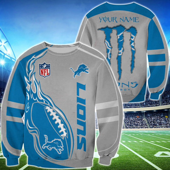20% OFF Monster Energy Detroit Lions Sweatshirt Custom Name