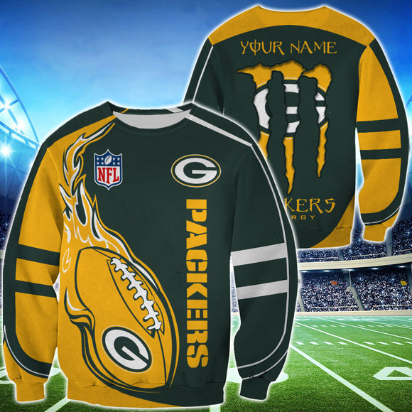 20% OFF Monster Energy Green Bay Packers Sweatshirt Custom Name