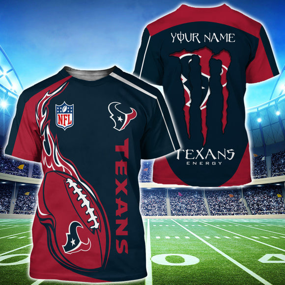 15% OFF Monster Energy Houston Texans T shirt Custom Name For Men