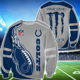 20% OFF Monster Energy Indianapolis Colts Sweatshirt Custom Name