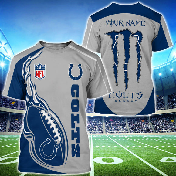 15% OFF Monster Energy Indianapolis Colts T shirt Custom Name For Men