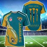15% OFF Monster Energy Jacksonville Jaguars T shirt Custom Name For Men