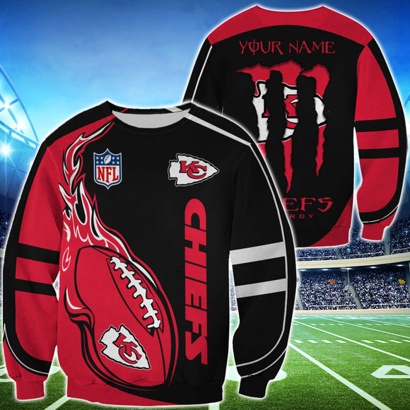 20% OFF Monster Energy Kansas City Chiefs Sweatshirt Custom Name