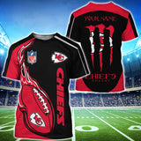 15% OFF Monster Energy Kansas City Chiefs T shirt Custom Name For Men