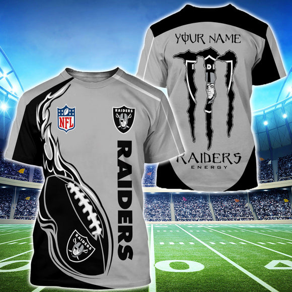 15% OFF Monster Energy Las Vegas Raiders T shirt Custom Name For Men