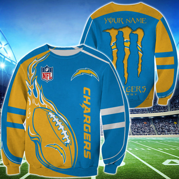 20% OFF Monster Energy Los Angeles Chargers Sweatshirt Custom Name