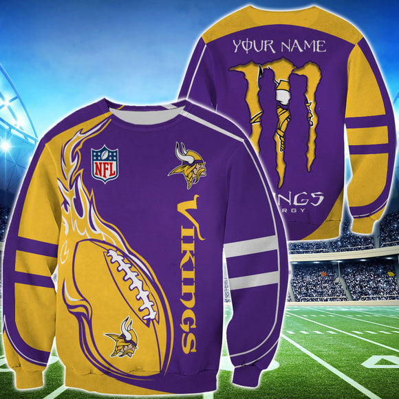20% OFF Monster Energy Minnesota Vikings Sweatshirt Custom Name