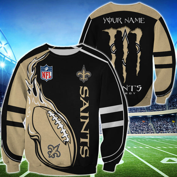 20% OFF Monster Energy New Orleans Saints Sweatshirt Custom Name