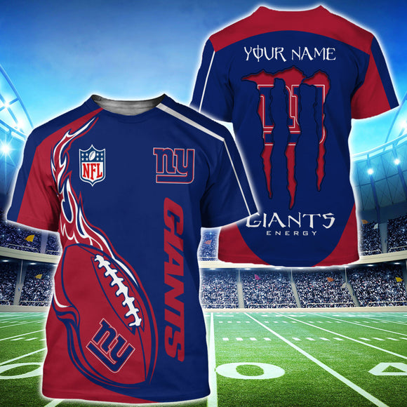 15% OFF Monster Energy New York Giants T shirt Custom Name For Men