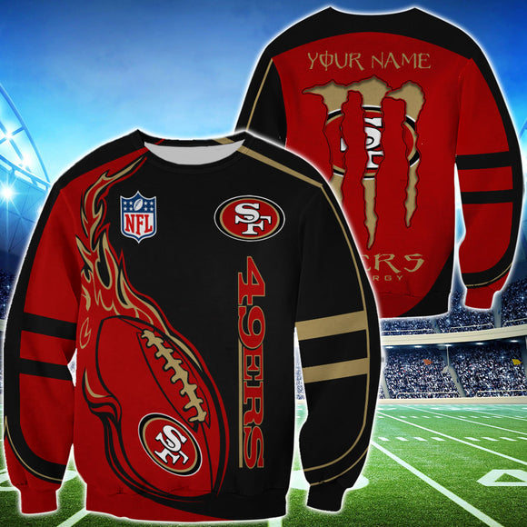 20% OFF Monster Energy San Francisco 49ers Sweatshirt Custom Name