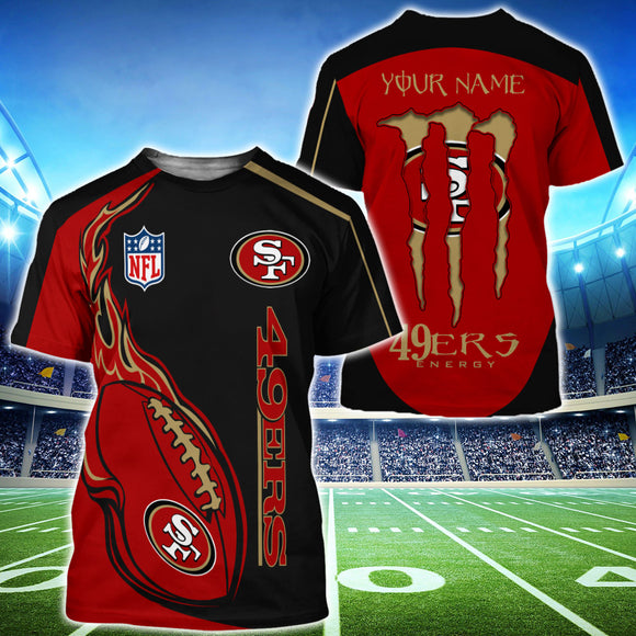 15% OFF Monster Energy San Francisco 49ers T shirt Custom Name For Men