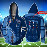 20% OFF Monster Energy Tennessee Titans Zipper Hoodie Custom Name