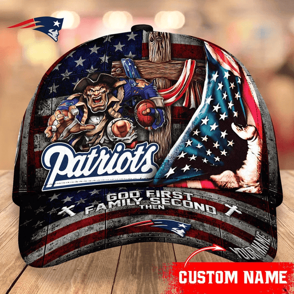Lowest Price New England Patriots Baseball Caps Mascot Flag Custom Name