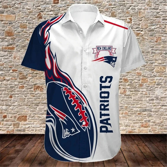 15% OFF Men’s New England Patriots Button Down Shirt For Sale