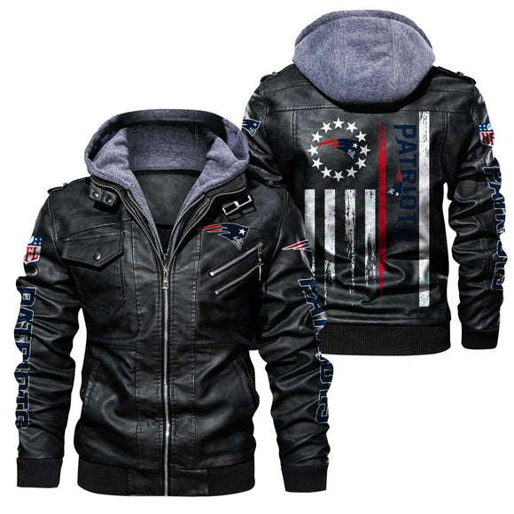 30% OFF New England Patriots Faux Leather Jacket - Limited Time Offer