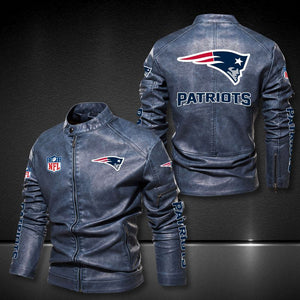 30% OFF New England Patriots Faux Leather Varsity Jacket - Hurry! Offer ends soon