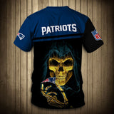 15% SALE OFF New England Patriots T-shirt Skull On Back