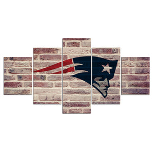 30% SALE OFF New England Patriots Wall Art Brick Wall Canvas Print