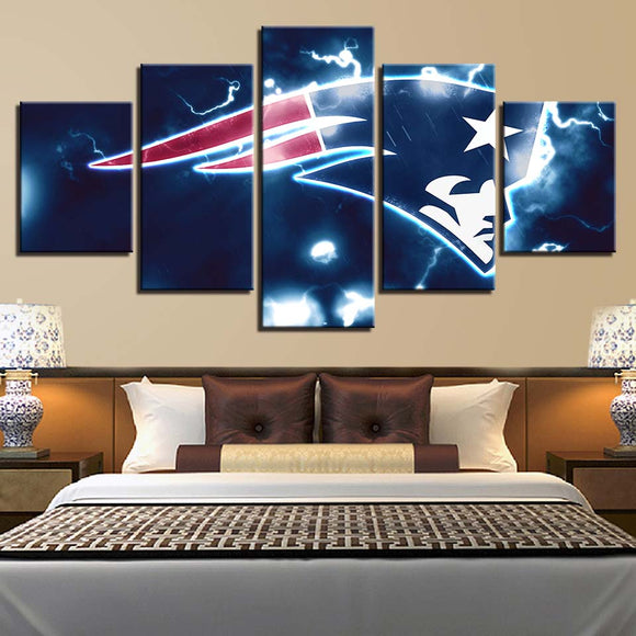 Up To 30% OFF New England Patriots Wall Art Lightning Canvas Print