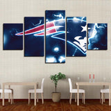 Up To 30% OFF New England Patriots Wall Art Lightning Canvas Print