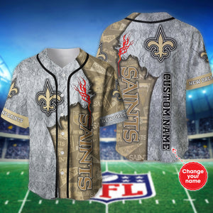 20% OFF Best New Orleans Saints Baseball Jersey Shirt Custom Name